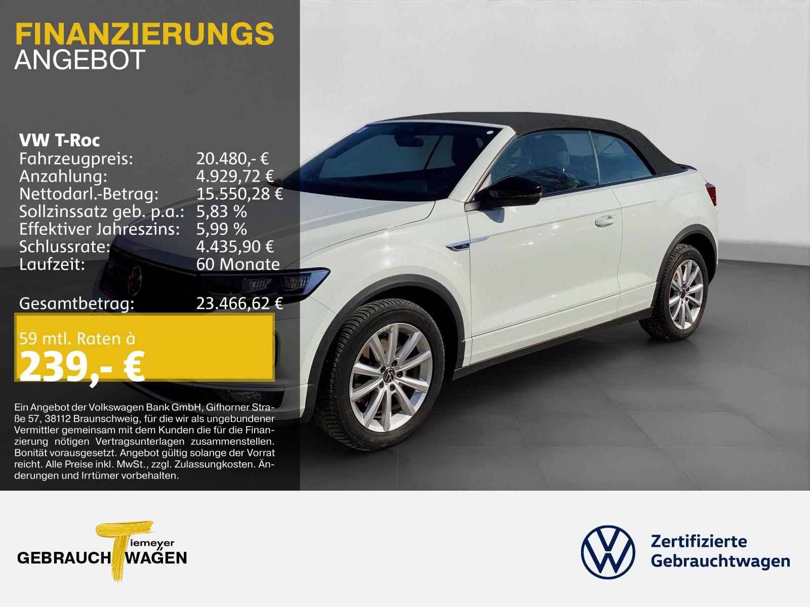 Volkswagen T-Roc Cabrio 1.5 TSI DSG R-LINE LEDER LM19 NAVI