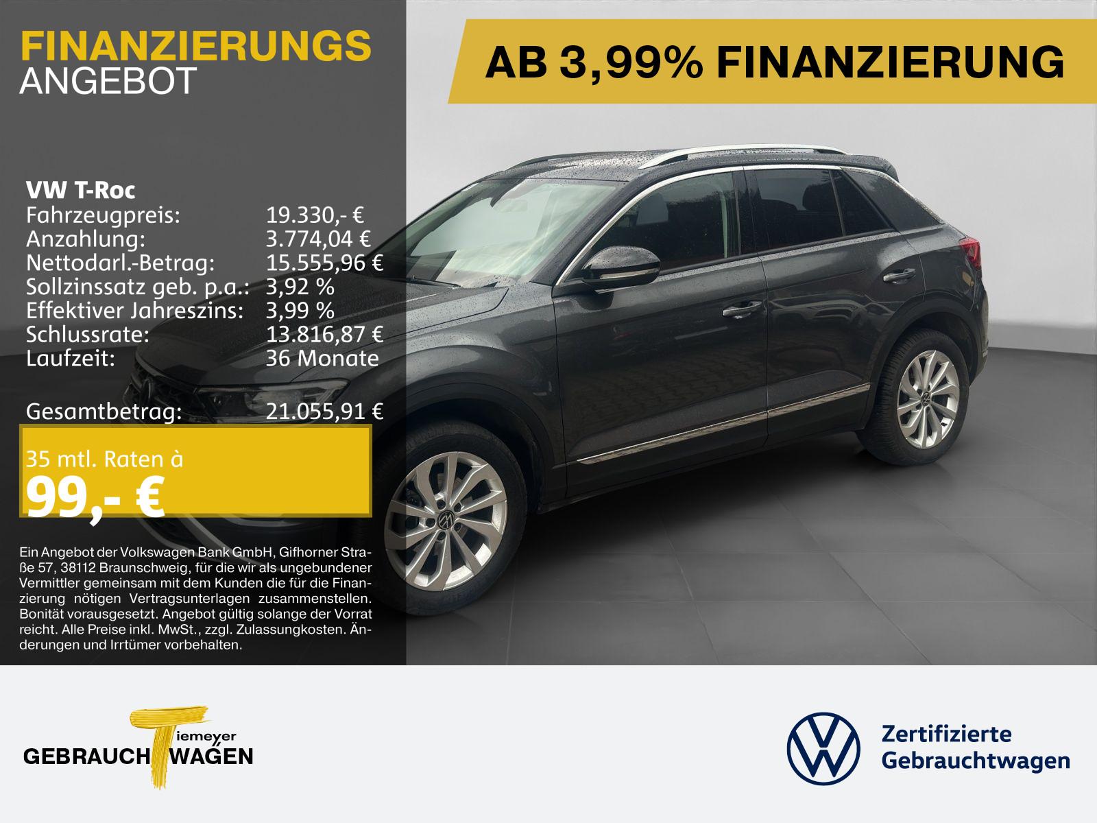 Volkswagen T-Roc 1.0 TSI STYLE GARANTIE-2028 ERGO NAVI LED+