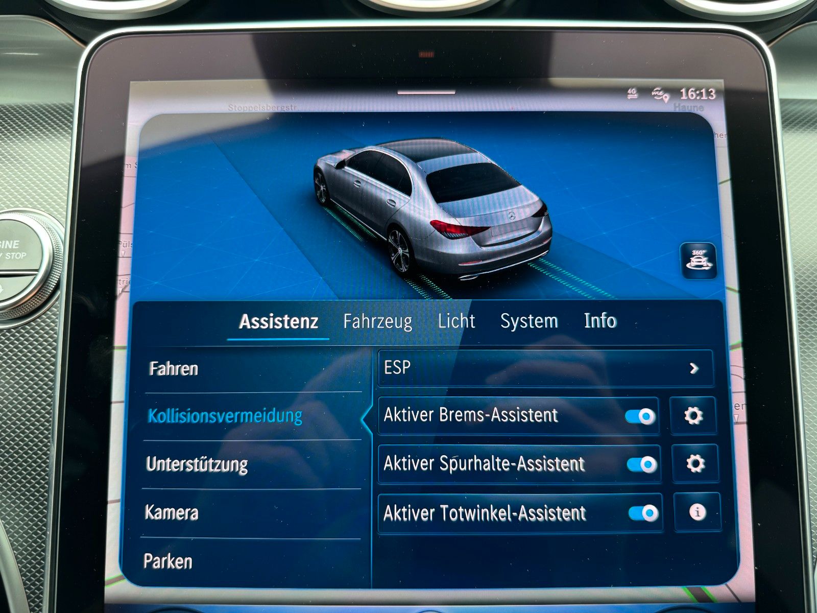 Fahrzeugabbildung Mercedes-Benz C 220 d AMG Distr+Burm+S-Dach+Ambiente