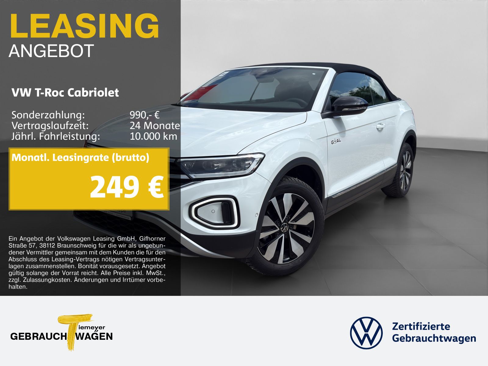 Volkswagen T-Roc Cabriolet 1.0 TSI GOAL LED+ KAMERA LM17