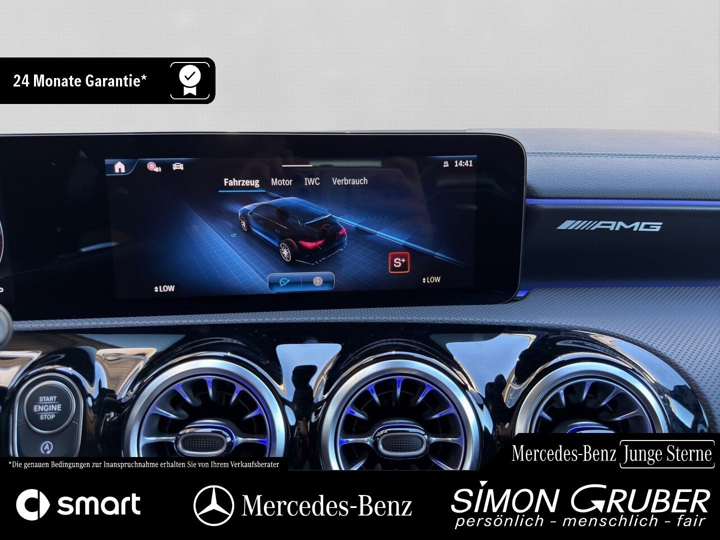 Fahrzeugabbildung Mercedes-Benz CLA 45 S 4M+ SB AMG Perfo Leder Aero Driver HUD