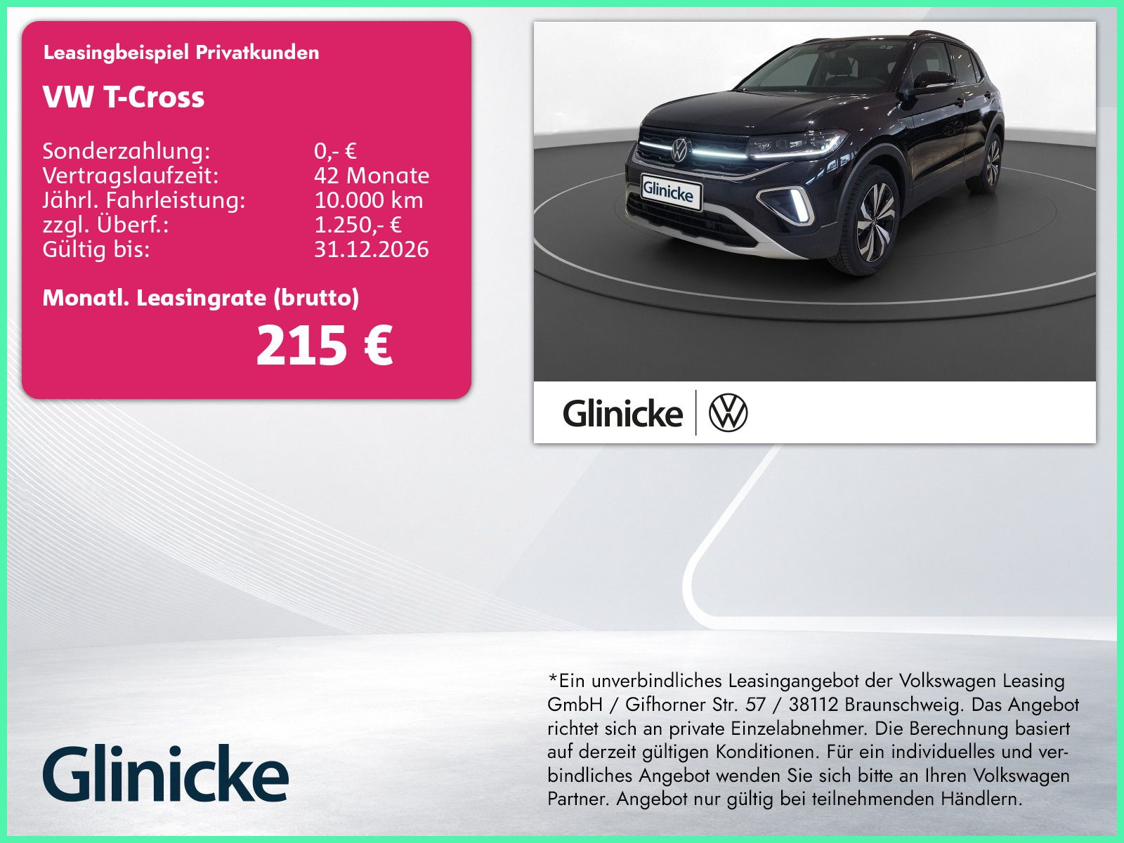Volkswagen T-Cross Style 1.0l TSI AHK NAVI IQ.LIGHT GJR DSG