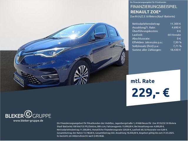 Renault ZOE R135/Z.E 50 Riviera (Kauf-Batterie)