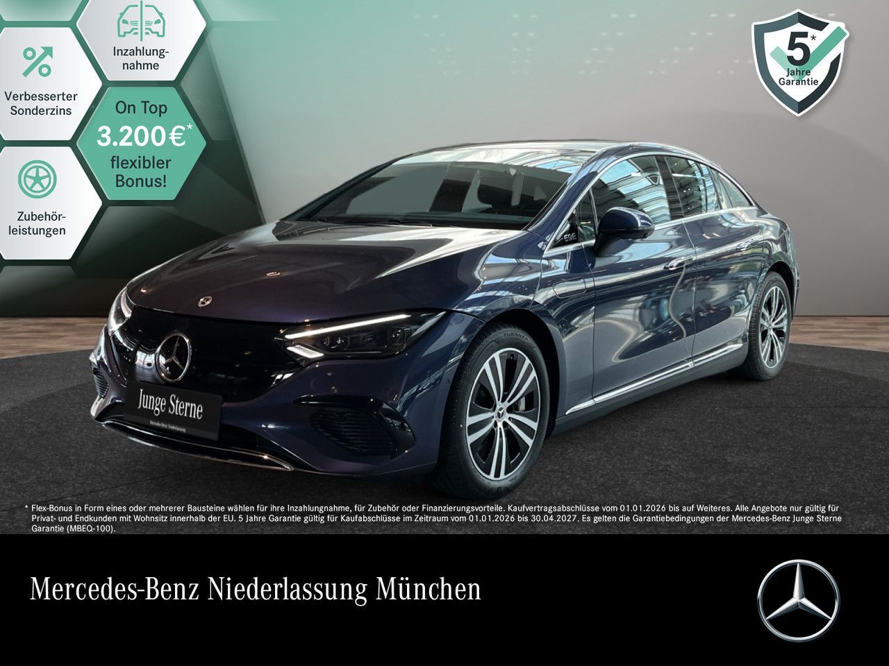 MERCEDES-BENZ EQE 350+ ELE.ART/PREM/PANO/10°HI-ACHSL/AHK/22KW