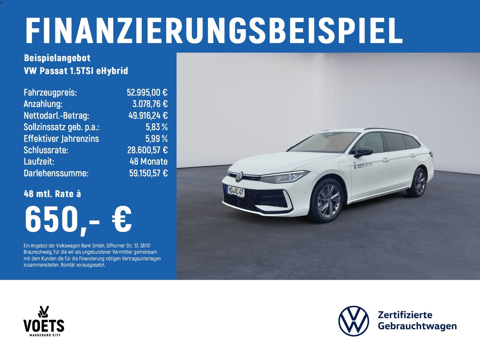 Volkswagen Passat 1.5TSI eHybrid R-Line LED+NAVI+AHK+ACC+