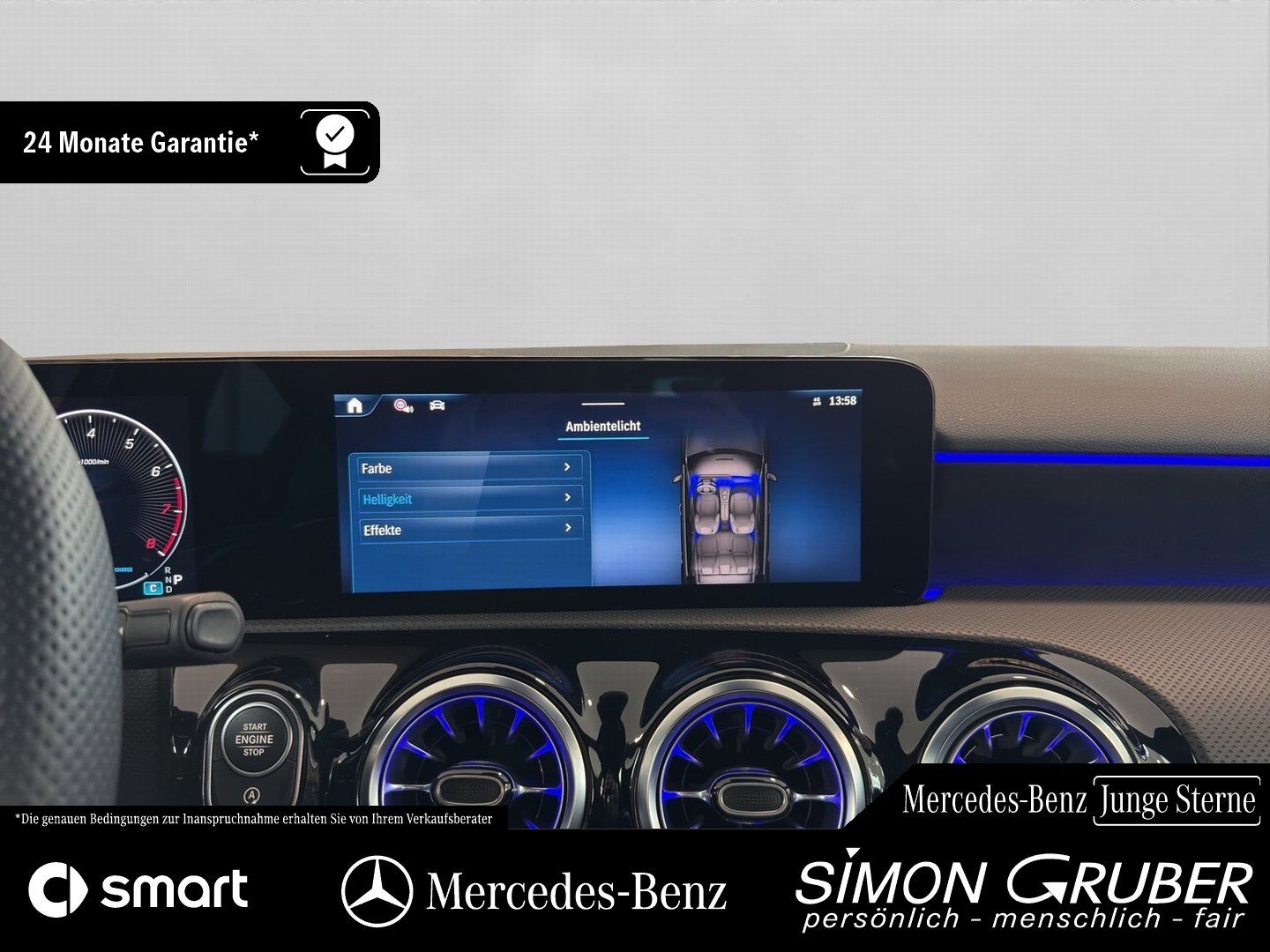 Fahrzeugabbildung Mercedes-Benz A 200 AMG Adv+ Ambi KeyGo MBeam Distronic Kamera