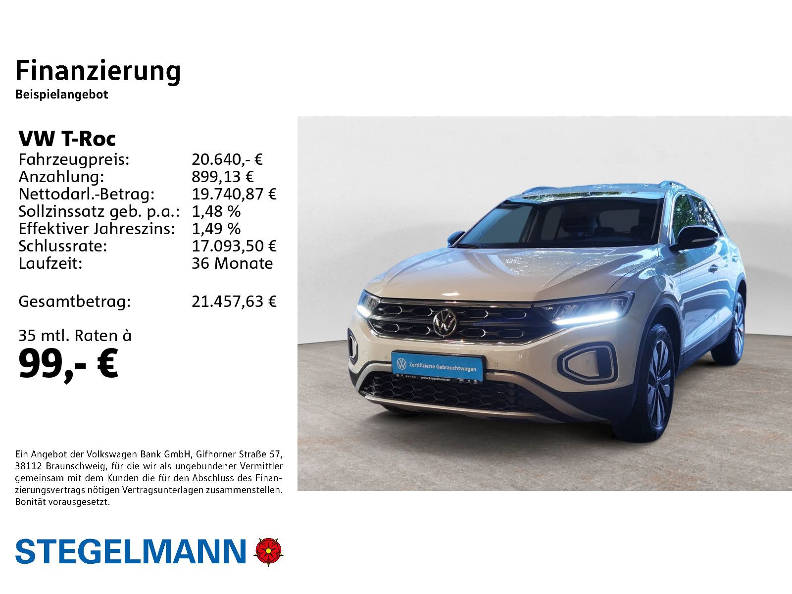 Volkswagen T-Roc 1.0 TSI Goal LED Navi Sitzheizung foto 2
