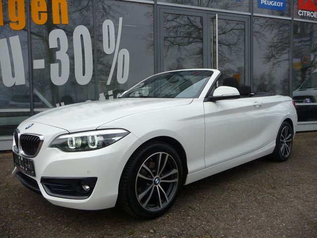 BMW Cabrio 218 i Sport Line LED/AHK abn./Windschott