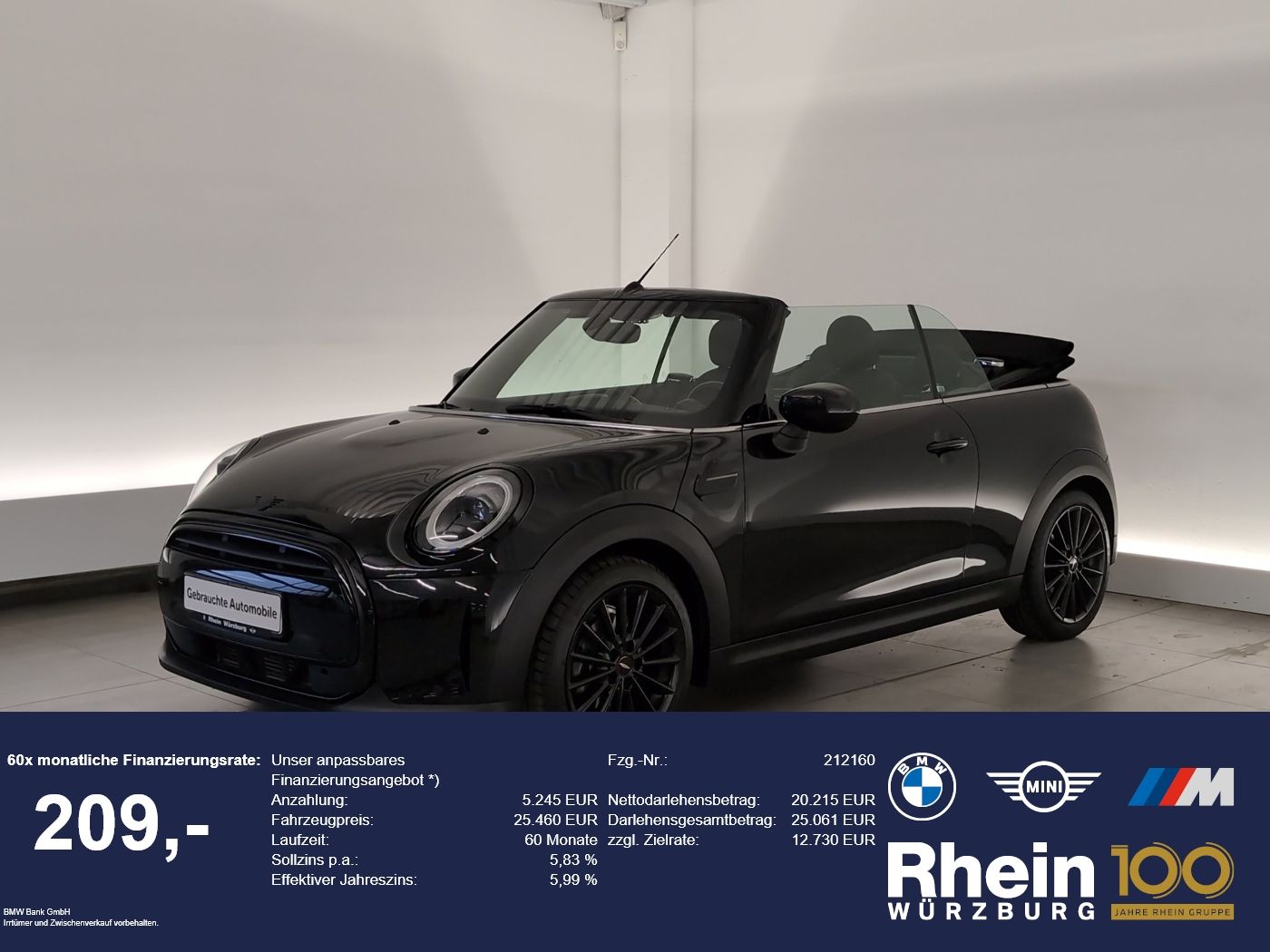MINI Cooper Cabrio LED/SHZ/KomfZg/PDC/Sport-Lr/DAB LE