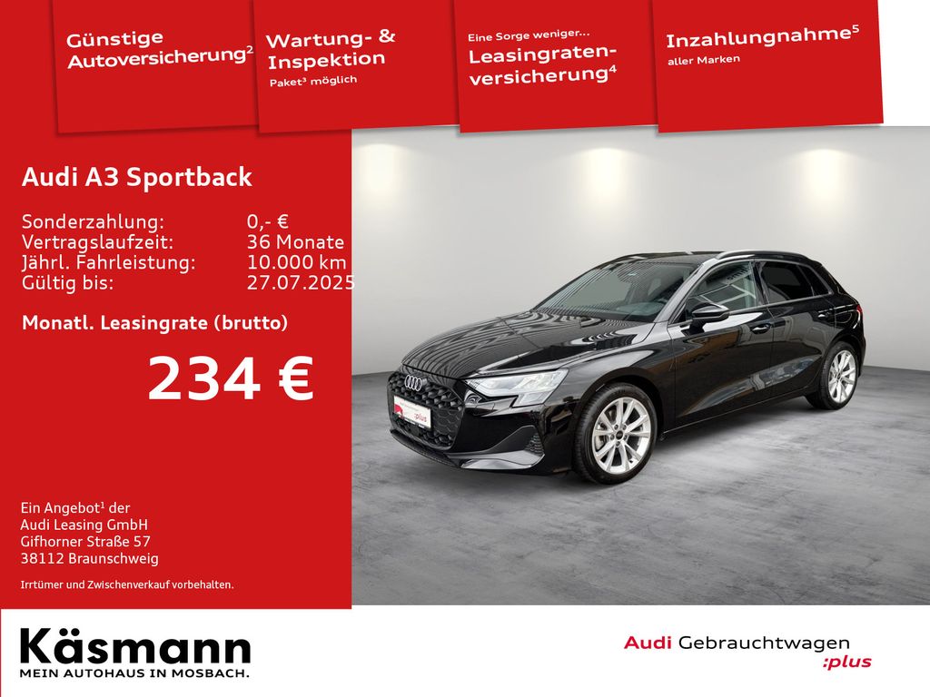 Audi A3 Sportback 30TFSI HUD SONOS NAV SPORTSITZe