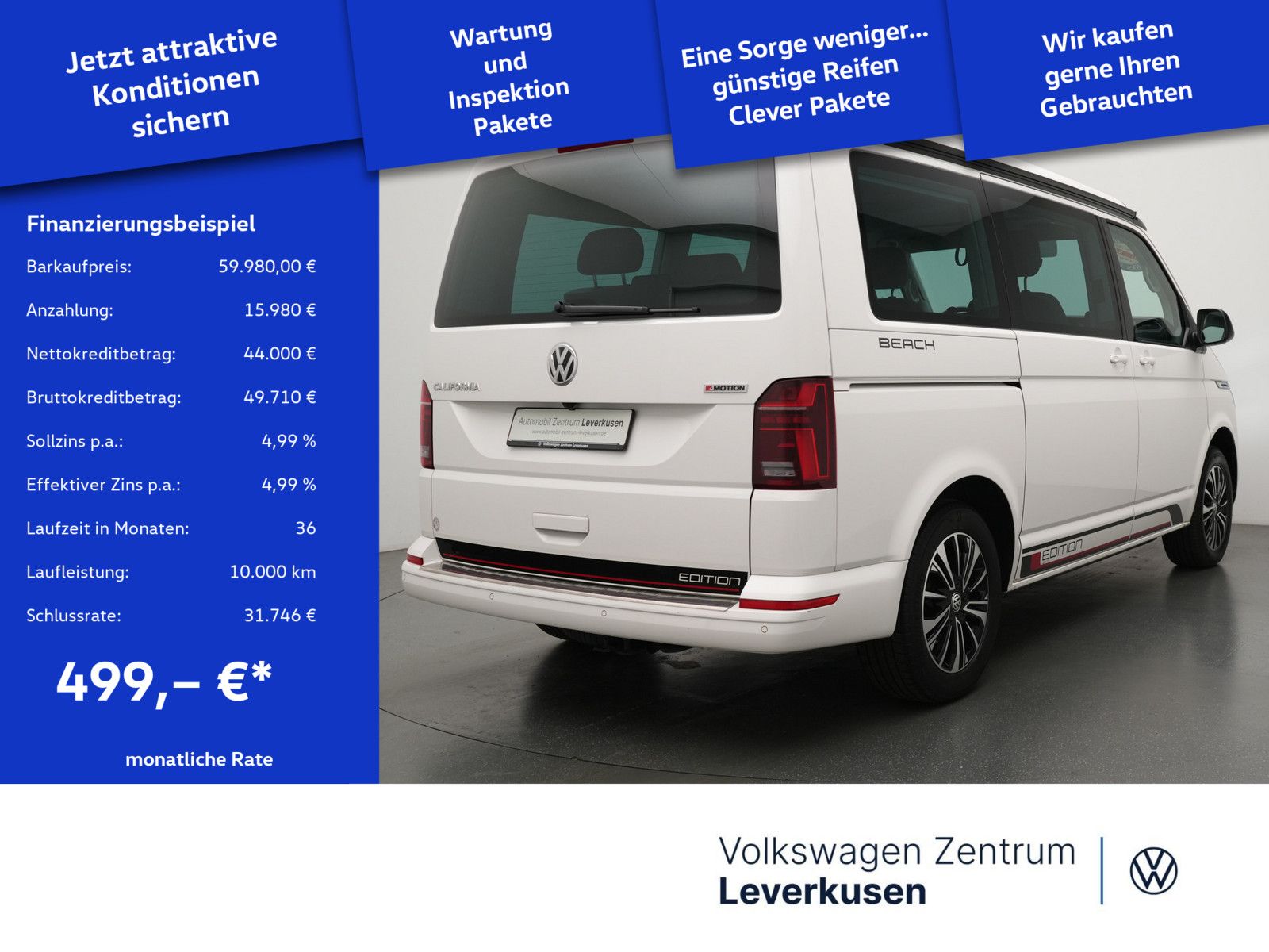 Volkswagen T6.1 California Beach Tour Edition 4Motion ACC foto 2
