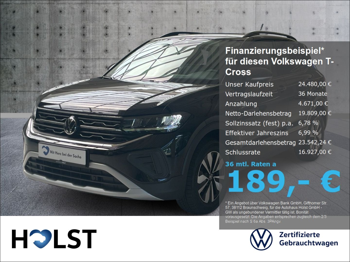 Volkswagen T-Cross GOAL 1.0 TSI OPF 70 kW 95 PS 5-Gang foto 1