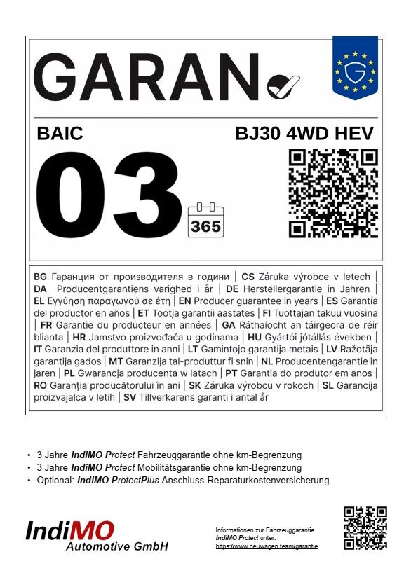 Fahrzeugabbildung BAIC BJ30 4WD HEV - Vollausstattung