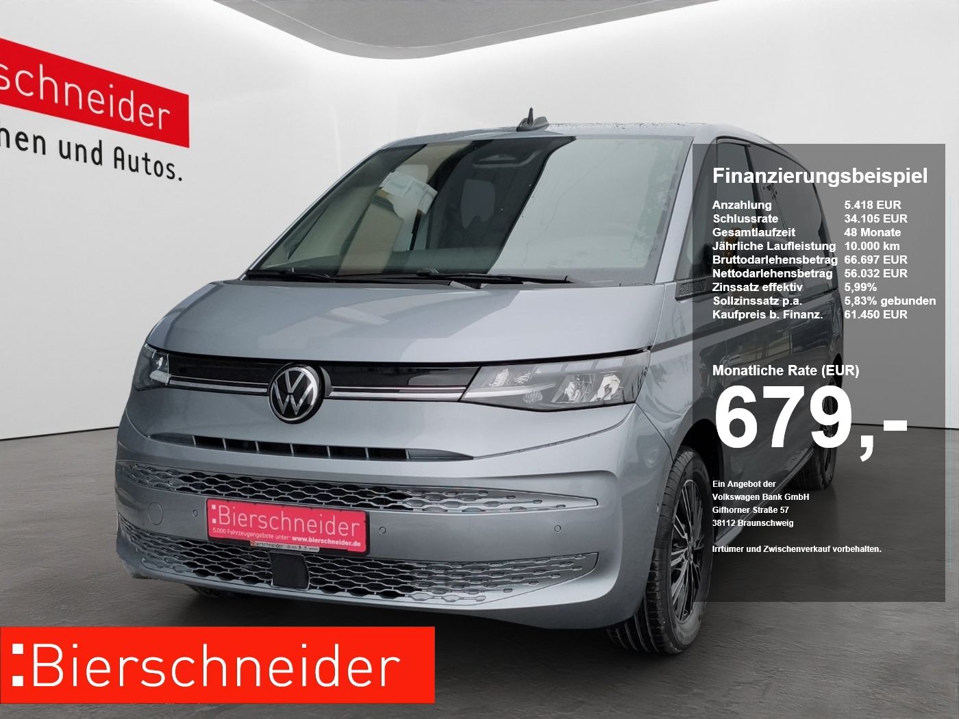 Volkswagen T7 Multivan KÜ 2.0 TDI DSG Goal 7-S. VIS-A-VIS L