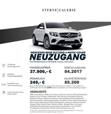 Mercedes-Benz GLC 350 d 4MATIC AMG-LINE/AIRM/BURM/SCHIEBED/FAH