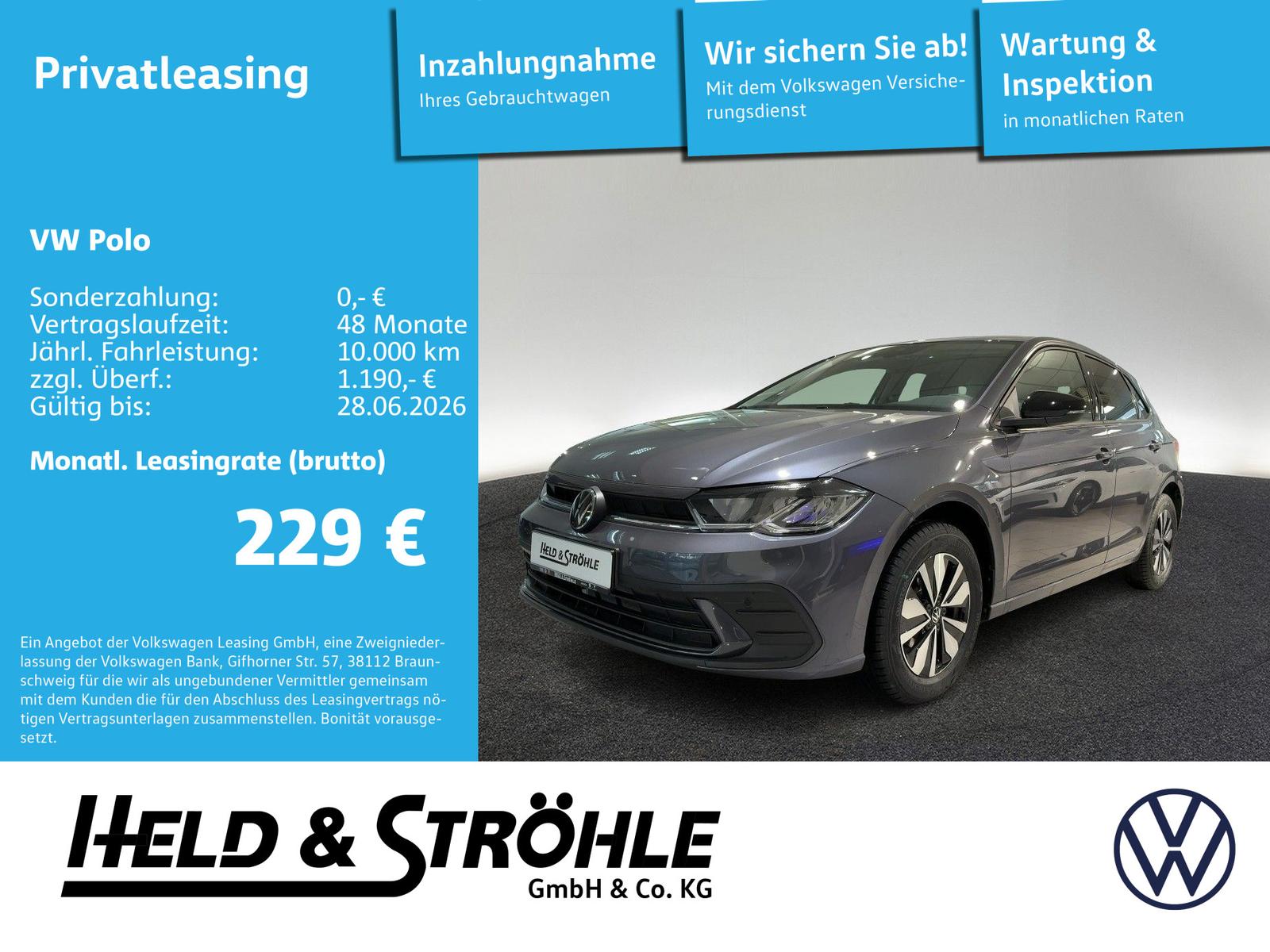 Volkswagen Polo GOAL 1,0l DSG SHZ Front+Lane Assist