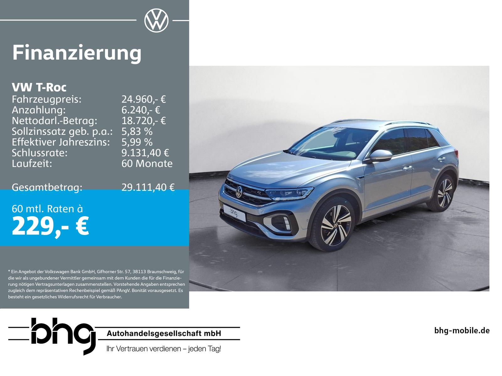 Volkswagen T-Roc R-Line 2,0 TSI OPF 4M DSG *CarPlay*Sportpa