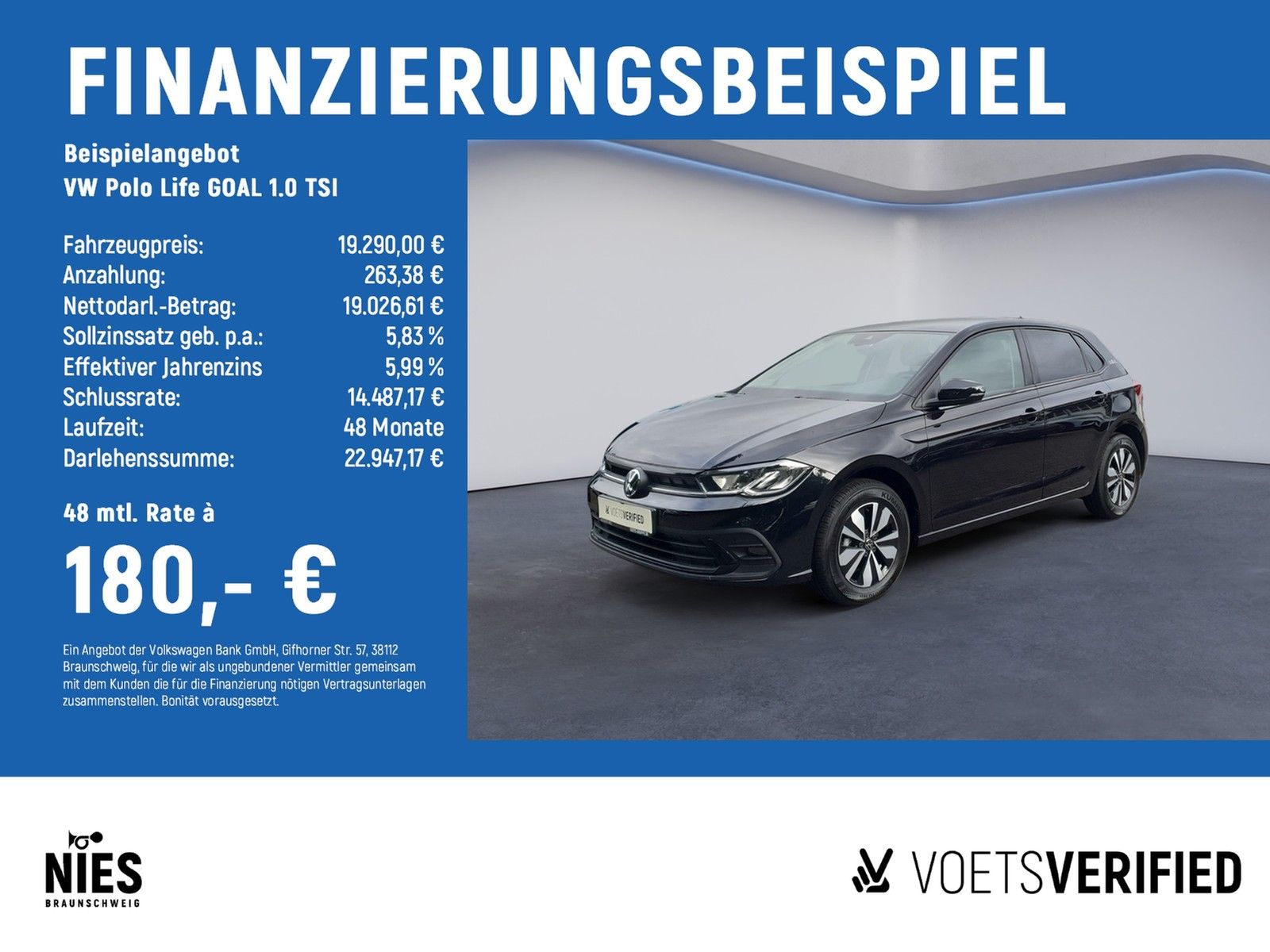Volkswagen Polo Life GOAL 1.0 TSI RearView+ACC+SHZ