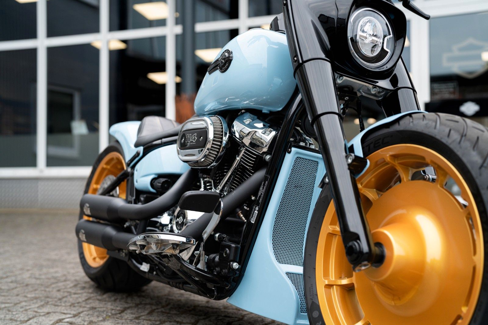 Fahrzeugabbildung Harley-Davidson Light Blue FAT BOY FLFBS 114 - Jekill & Hyde-