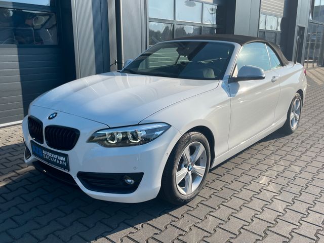 BMW 220i CABRIO SPORT LINE AUT NAVI MEMORY LED PDC