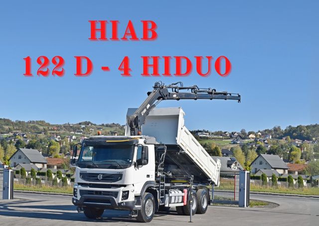 Volvo FMX 410 Kipper 5,20m*HIAB 122 D-4 HIDUO/FUNK*6x4