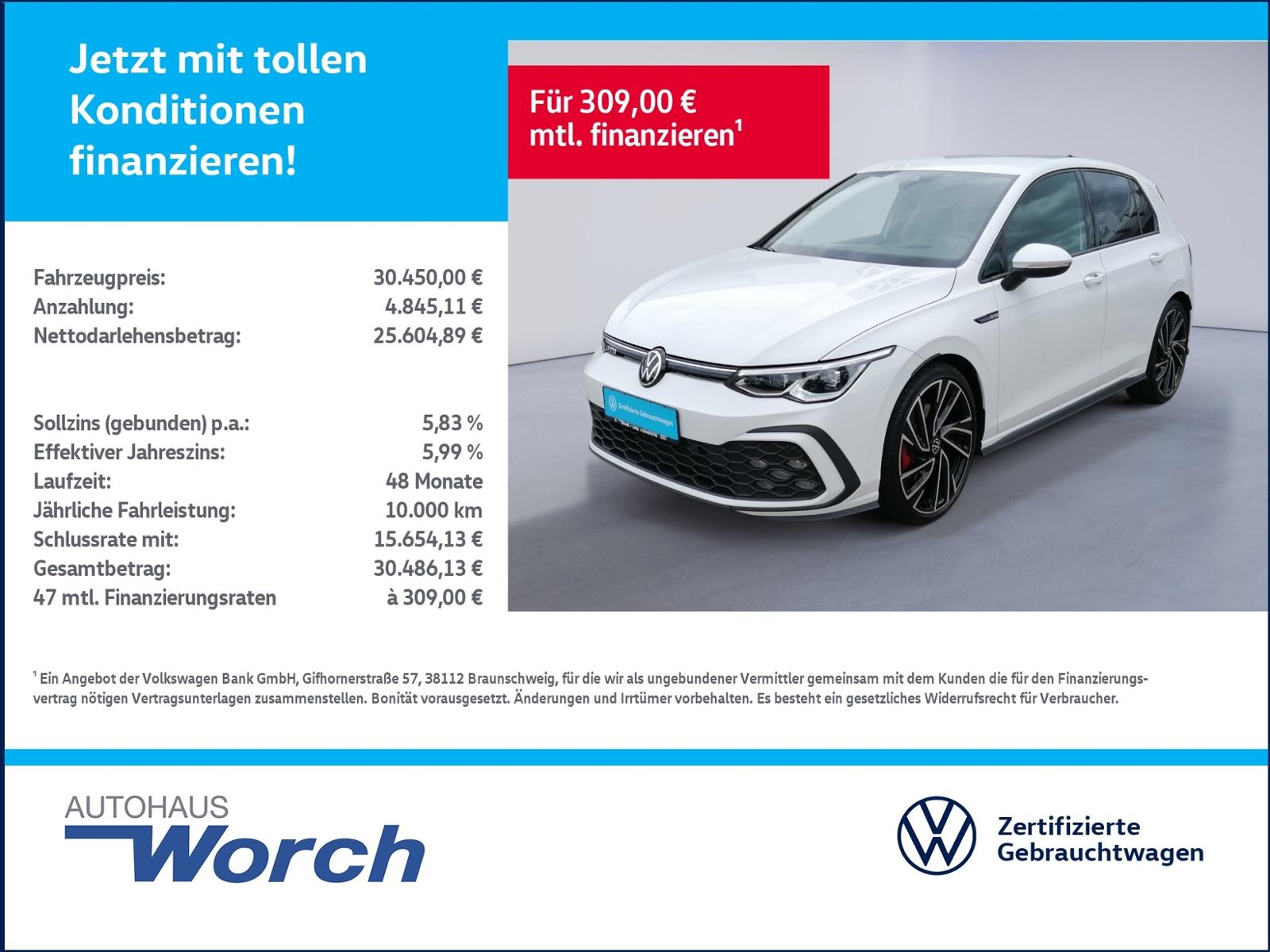Volkswagen Golf VIII GTD 2.0 TDI DSG AHK+LEDER+STHZ+DCC+