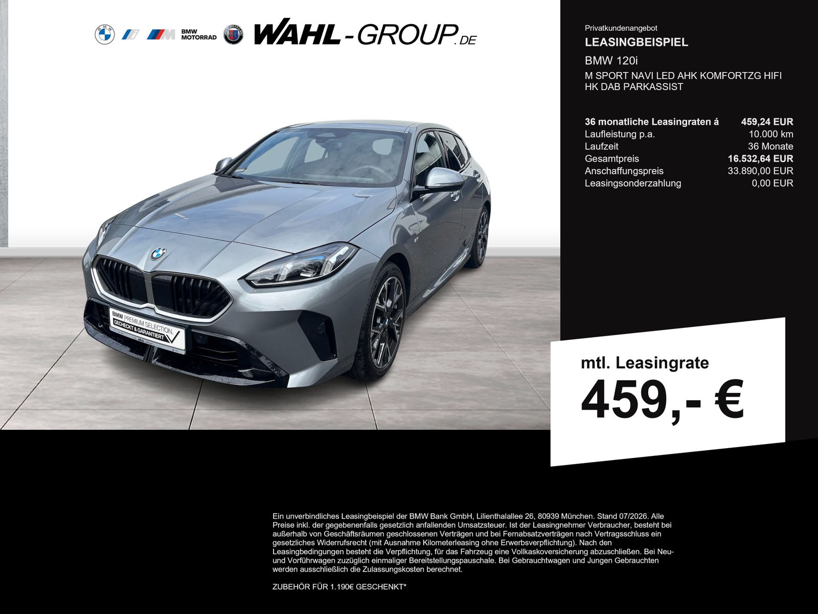 BMW 120i M SPORT NAVI LED AHK KOMFORTZG HIFI HK DAB 