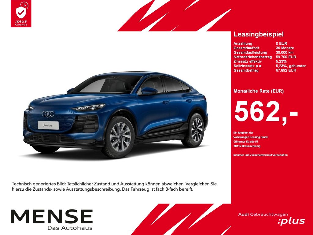 Audi Q6 Sportback e-tron quattro 285 kW Pano Standhzg