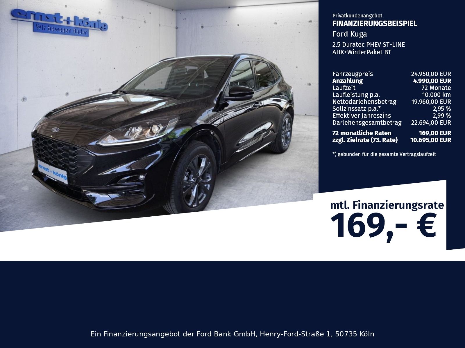 Ford Kuga 2.5 Duratec PHEV ST-LINE AHK+WinterPaket BT