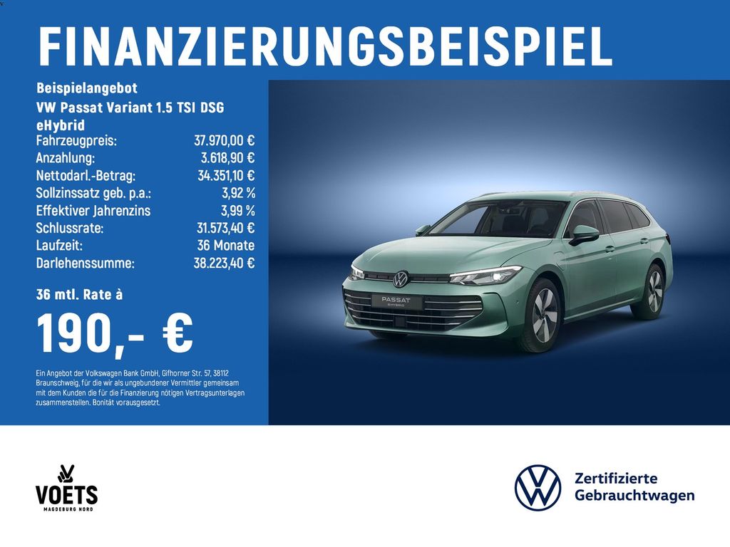 Passat Variant 1.5 TSI DSG  eHybrid LED+AHK+NAVI