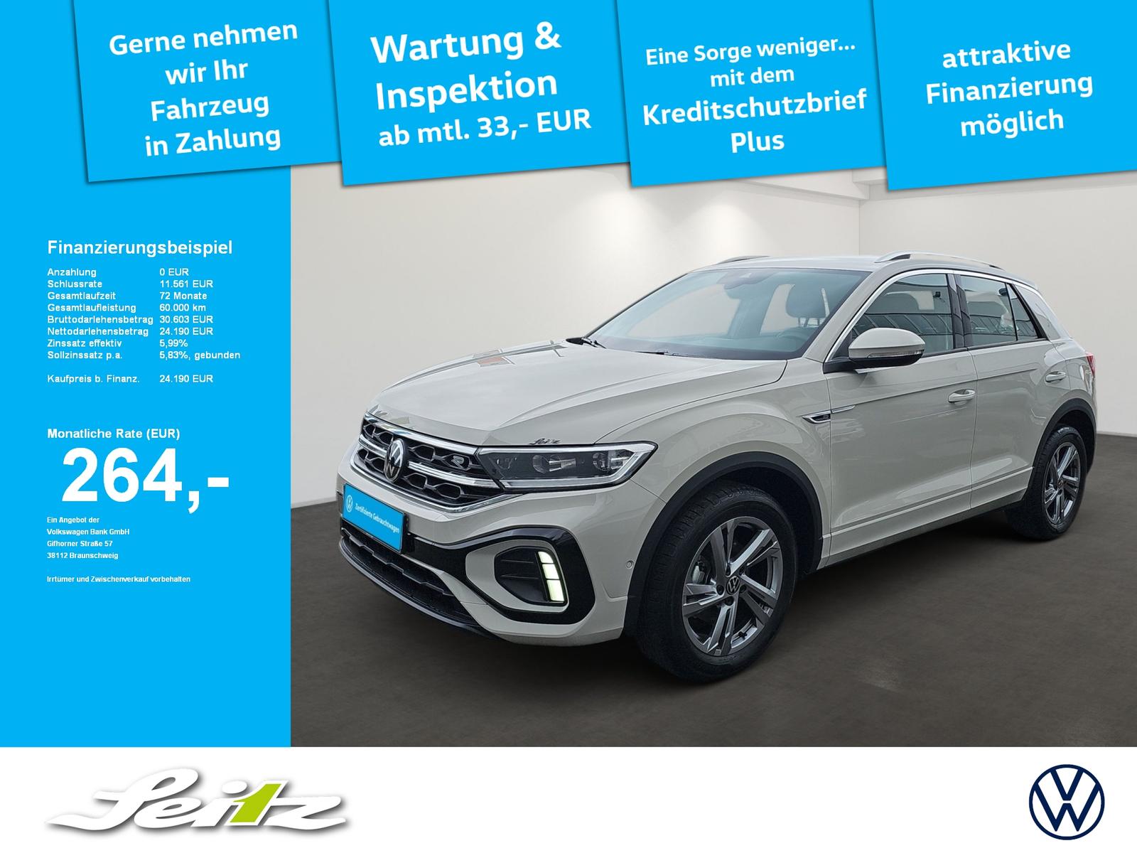 Volkswagen T-Roc 1.0 TSI R-Line *LED*PARKSENSOR*SITZHZG*