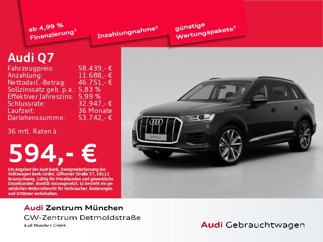 Audi Q7 55 TFSI e qu. tiptr. Luftfed/AHK/Kamera