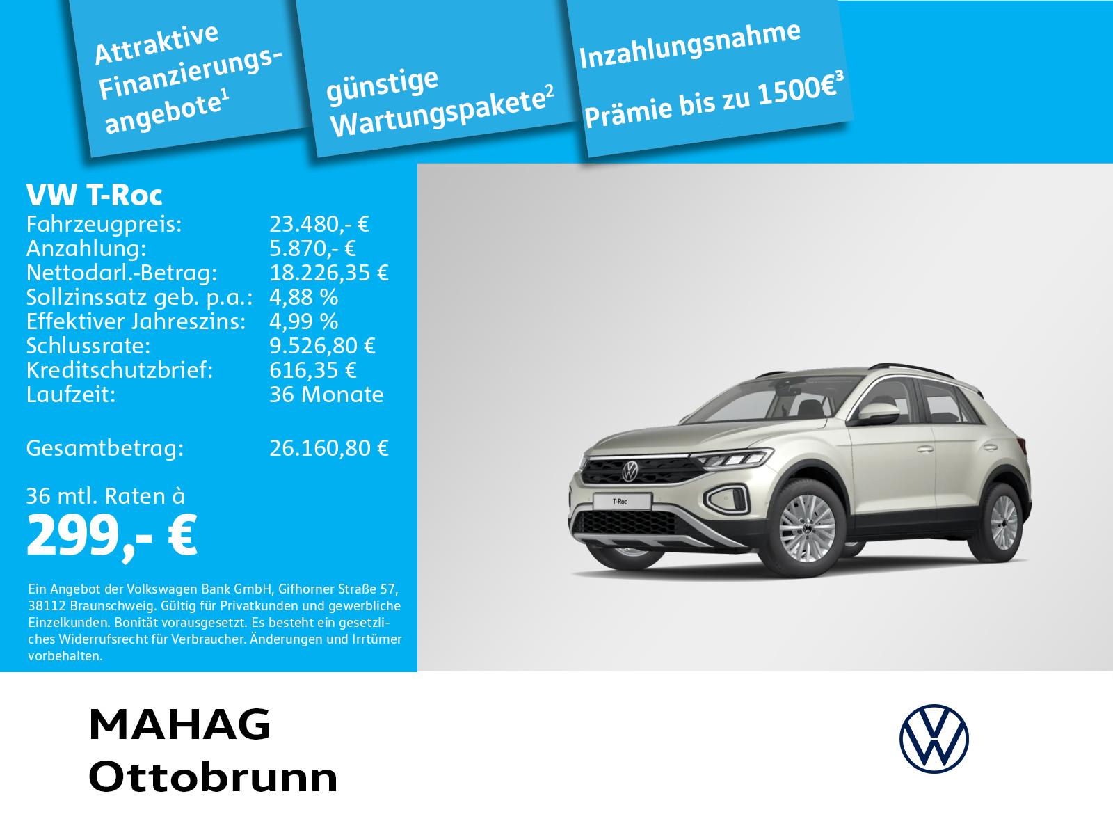 Volkswagen T-ROC Life 1.5 TSI LED Navi ParkAssist RearView