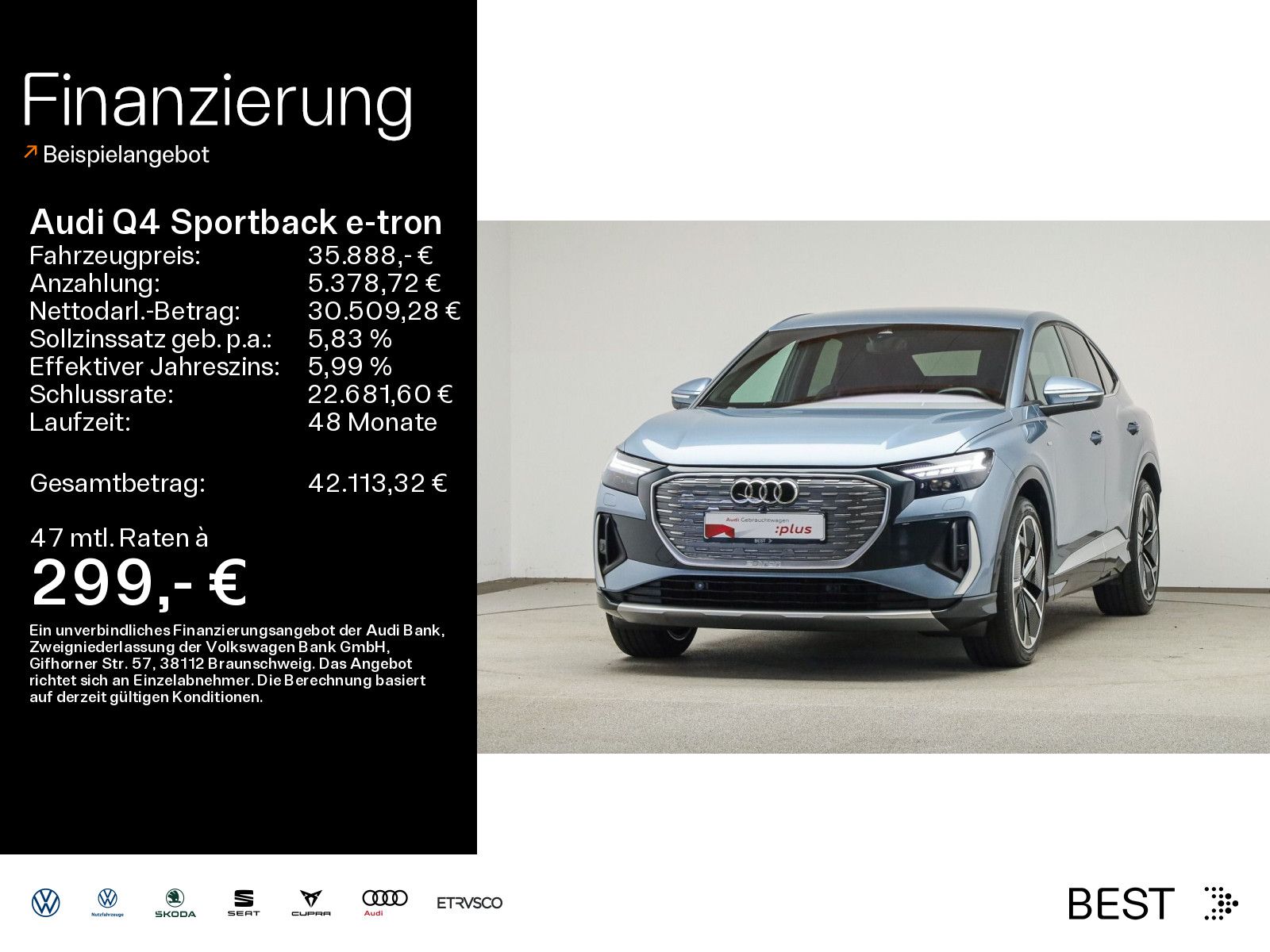 Audi Q4 Sportback 50 e-tron S line edition one, Assis