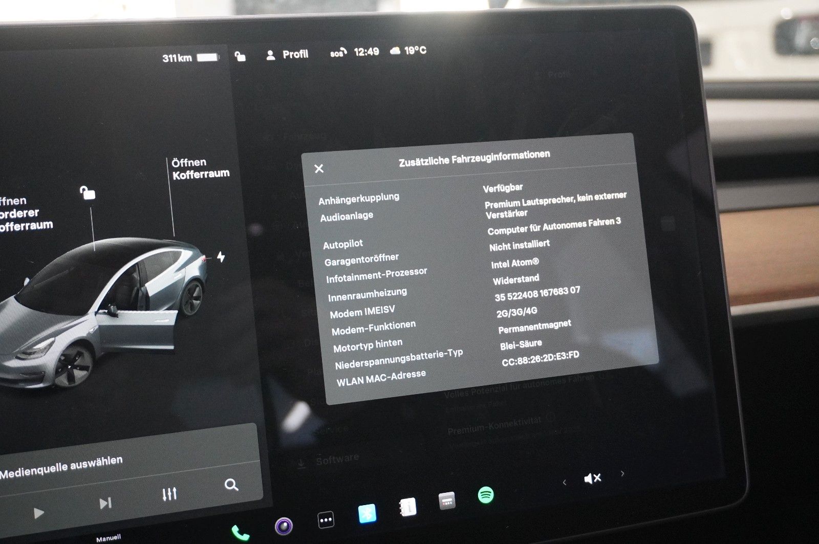 Fahrzeugabbildung Tesla Model 3 Standard Range Plus NAVI/KAMERA/AHK/FSD