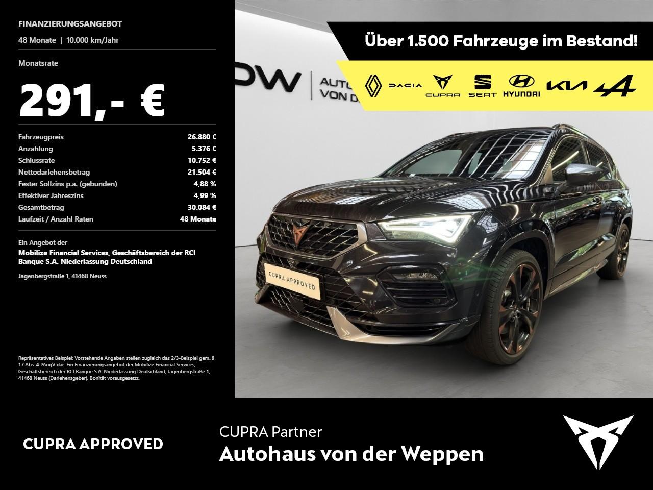 Cupra Ateca 4Drive 2.0 TSI AHK, el. Sitz, el. Heck