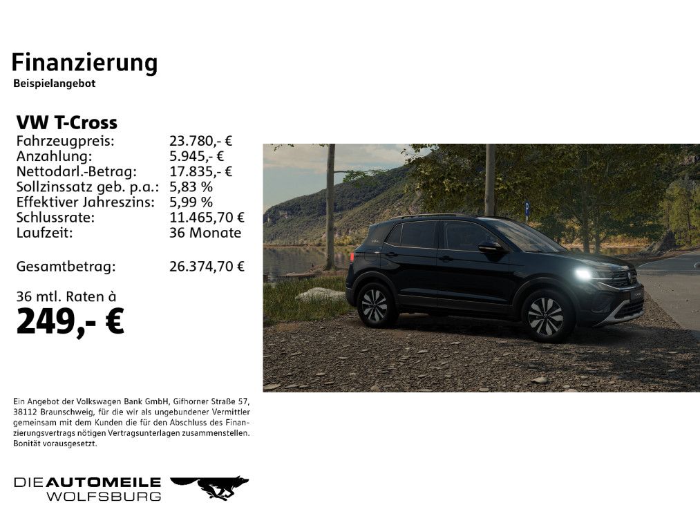 Volkswagen T-Cross 1.0 l TSI DSG GOAL ACC Rückkam Multilenk foto 2