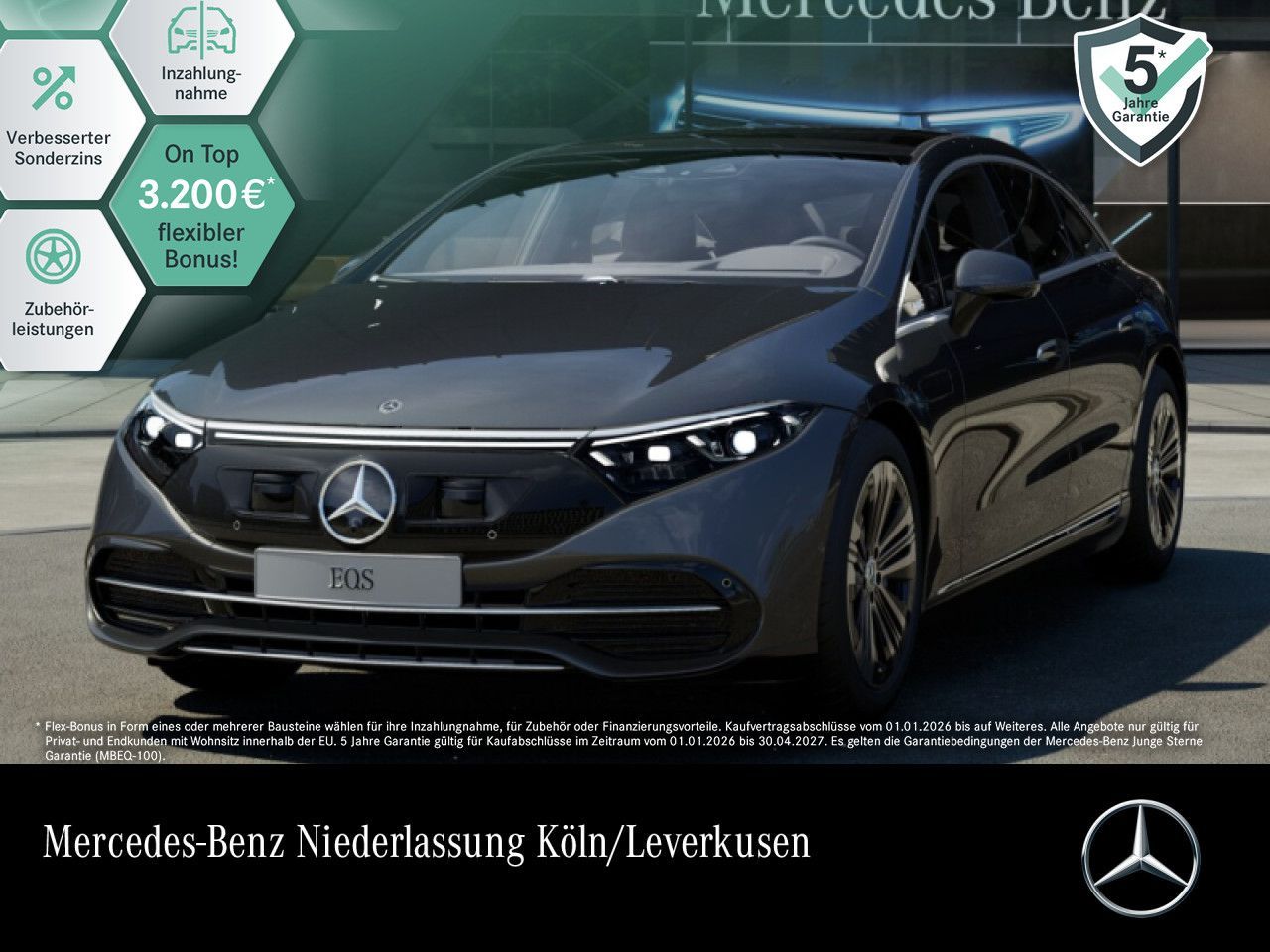 MERCEDES-BENZ EQS 450 4M EleArt/Burm/Pano/AHK/Memo/Hyper/360