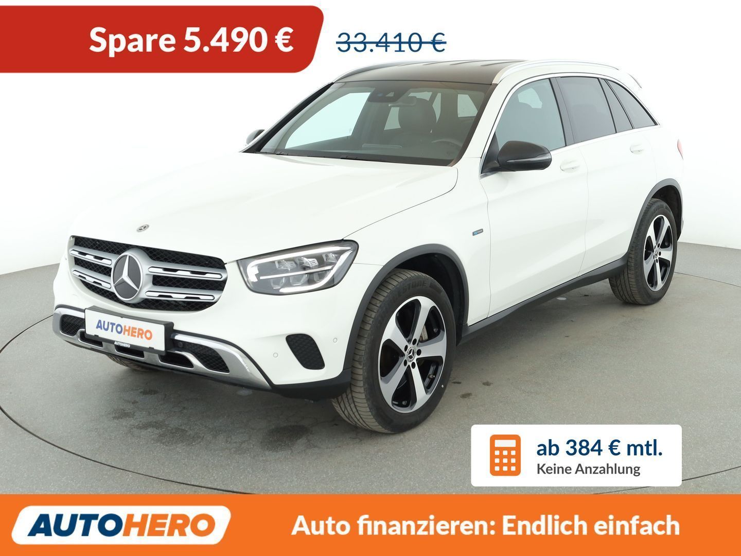 Mercedes GLC 300 2020, 2.0 hibrīds, Automāts, Universāls, Balts — Latvijā