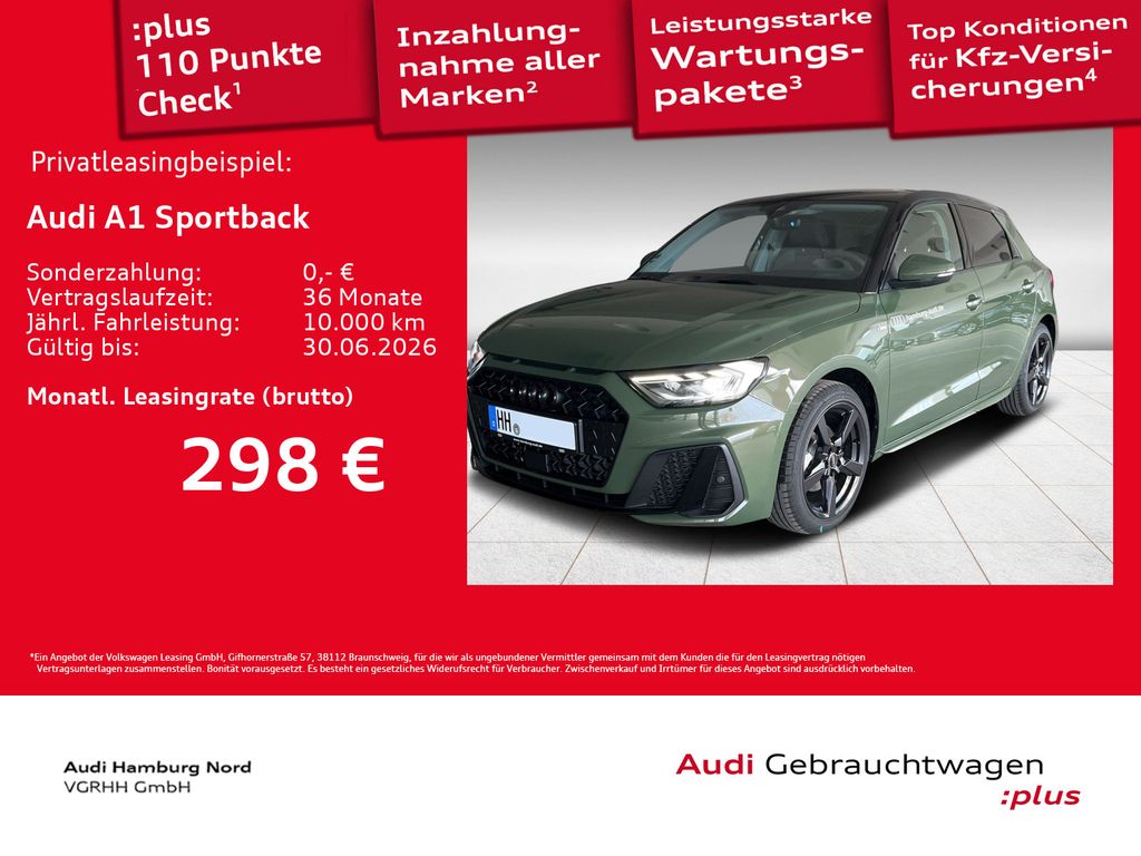 Audi A1 Sportback 30 TFSI S line S tronic Virtual Kli