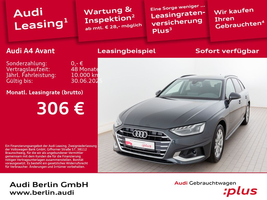 Audi A4 Avant Advanced 35 TDI S tr. PDC NAVI VIRTUAL