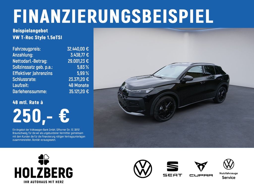 T-Roc Style 1.5eTSI IQ.DRIVE+AHK+BLACK STYLE