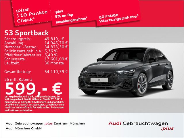 AUDI S3 Sportback TFSI S tronic Pano/Matrix/Navi+