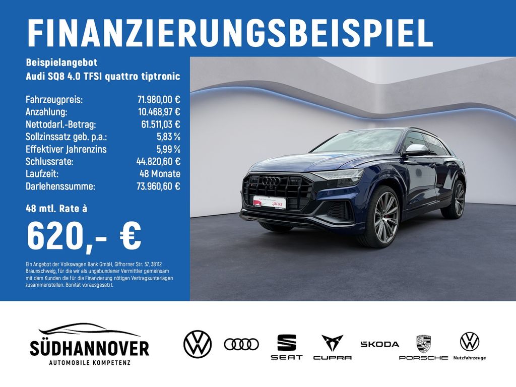 Audi SQ8 4.0 TFSI quattro tiptronic B&O+HuD+SHZ+NAVI