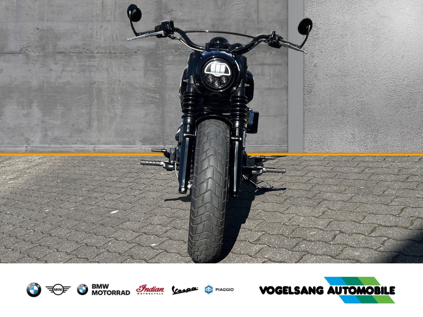 Fahrzeugabbildung Indian Scout Bobber, Blinkerumbau, Beach-Bar-Lenker, Mi