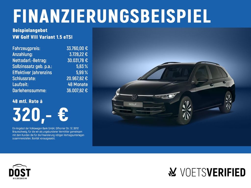 Golf VIII Variant 1.5 eTSI Goal AHK+KAMERA+NAVI