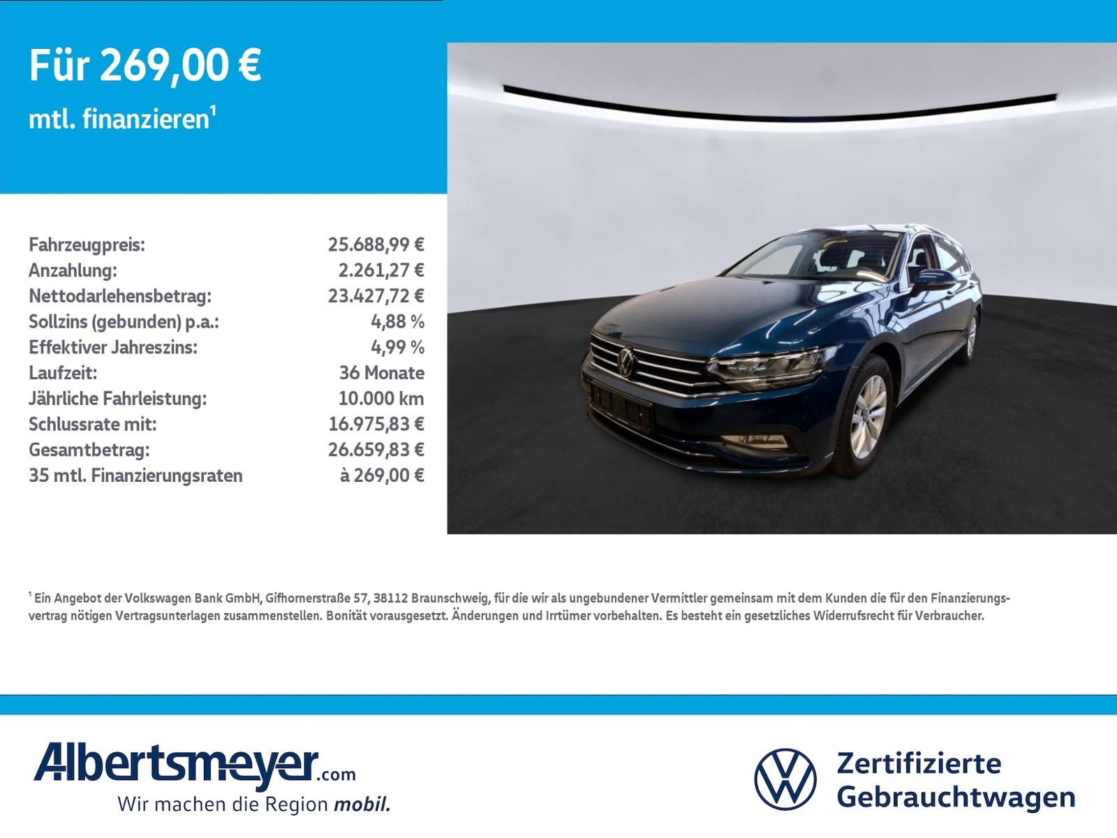Volkswagen Passat Variant 2.0 TDI Business +NAVI+LED