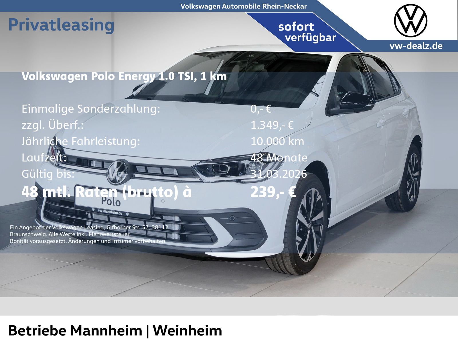 Volkswagen Polo Energy 1.0 l TSI DSG Klima NAVI Alu LED DAB