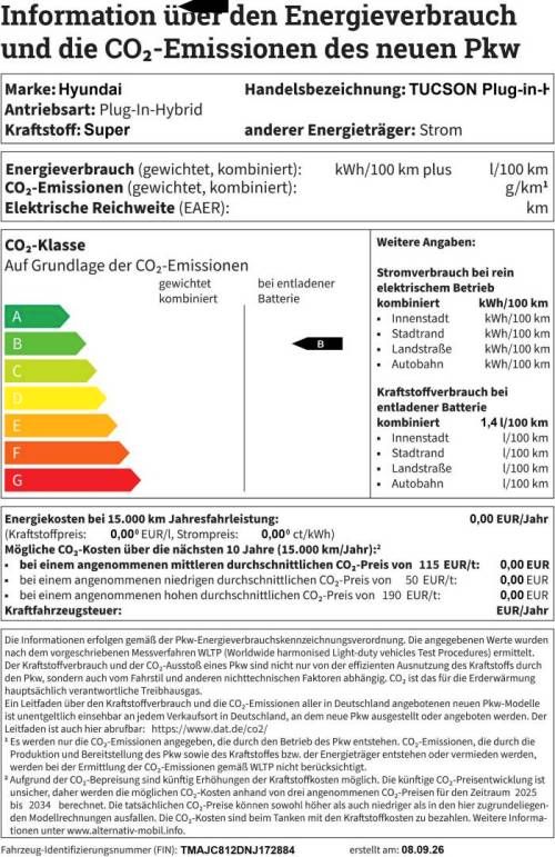 Fahrzeugabbildung Hyundai TUCSON Plug-in-Hybrid  Funktions-Paket, Navigati