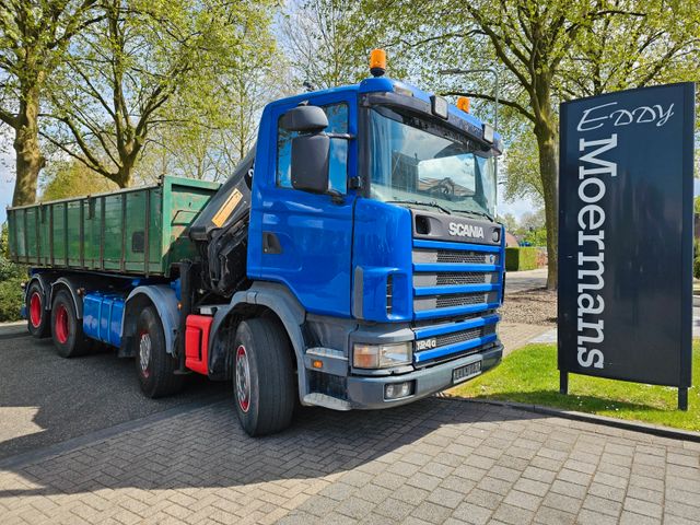 Scania R 124G 420 8x2 Kran (2006)-Container- Kipper